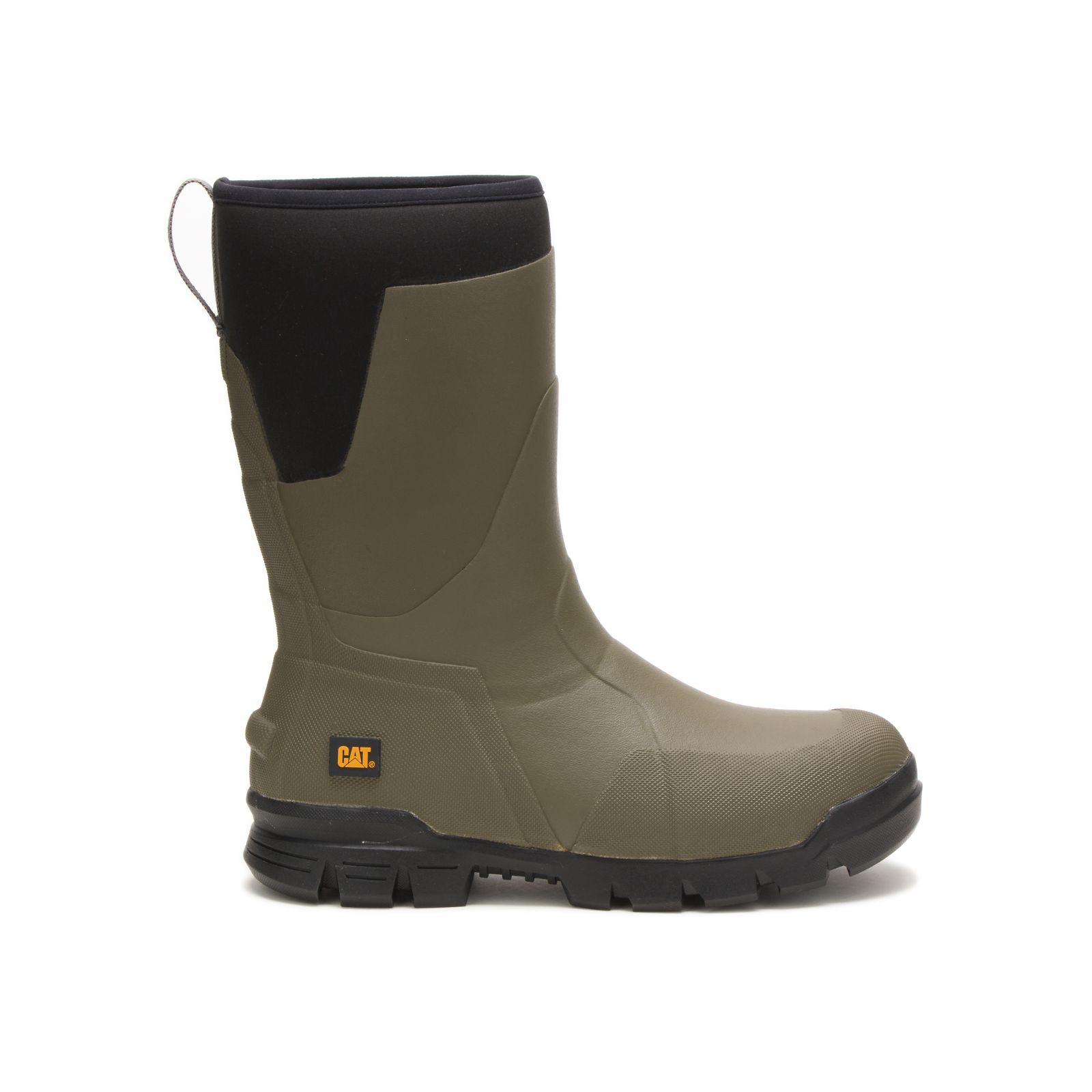 Caterpillar Men's Stormers 11" Rubber Boots Olive CAT-49253